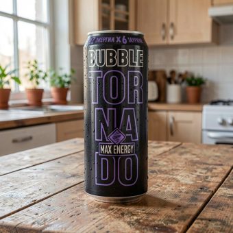 Энергетик Tornado Energy (Торнадо Энерджи) Bubble, фиолетовый, 0.445 л