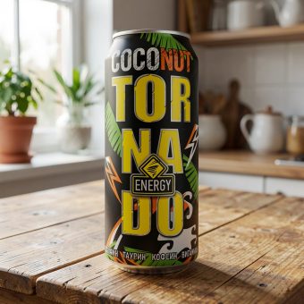 Энергетик Tornado Energy (Торнадо Энерджи) Coco Nut, чёрный, 0.45 л