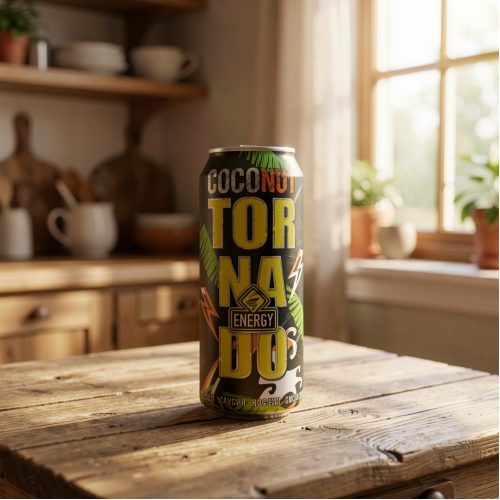 Энергетик Tornado Energy (Торнадо Энерджи) Coconut, зелёный, 0.45 л