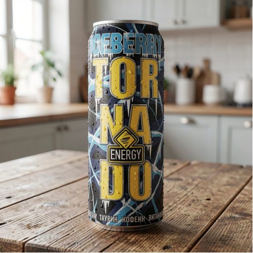 Энергетик Tornado Energy (Торнадо Энерджи) Iceberry, синий, 0.45 л