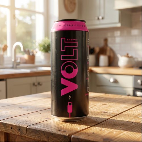 Энергетик Volt Energy (Вольт Энерджи) виноград гуава, чёрный, 0.5 л