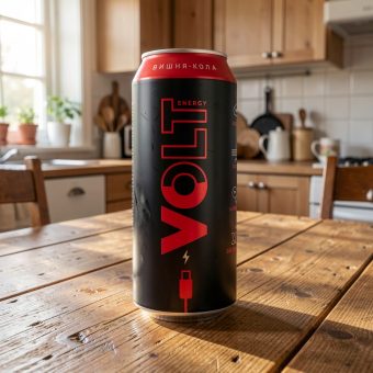Энергетик Volt Energy (Вольт Энерджи) вишня кола, чёрный, 0.45 л