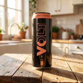 Энергетик Volt Energy (Вольт Энерджи) грейпфрут клубника, чёрный, 0.5 л