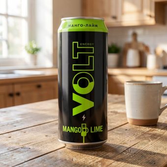 Энергетик Volt Energy (Вольт Энерджи) манго лайм, чёрный, 0.45 л
