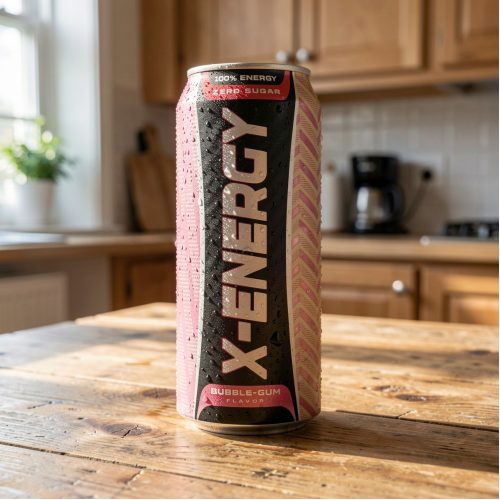 Энергетик X-ENERGY (Икс Энерджи) бабл гам без сахара, розовый, 0.45 л