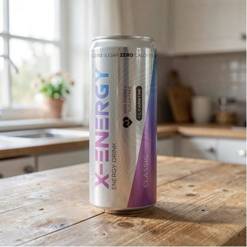 Энергетик X-ENERGY (Икс Энерджи) классик, серебристый, 0.45 л