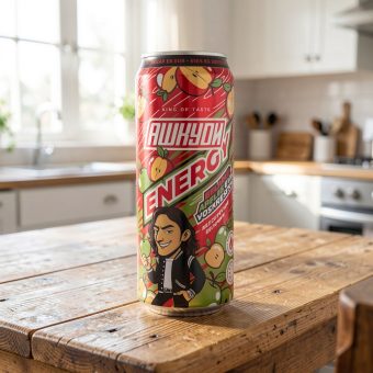 Энергетик HQD Energy (ЭйчКьюДи Энерджи) Ашкуди белорусские яблочки, красный, 0.45 л