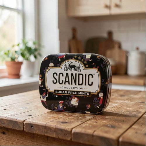Драже Scandic без сахара со вкусом Клубничный микс, 14г