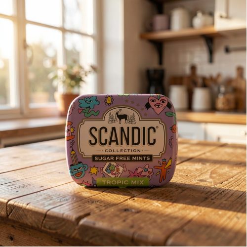 Драже Scandic без сахара со вкусом Тропический микс, 14г