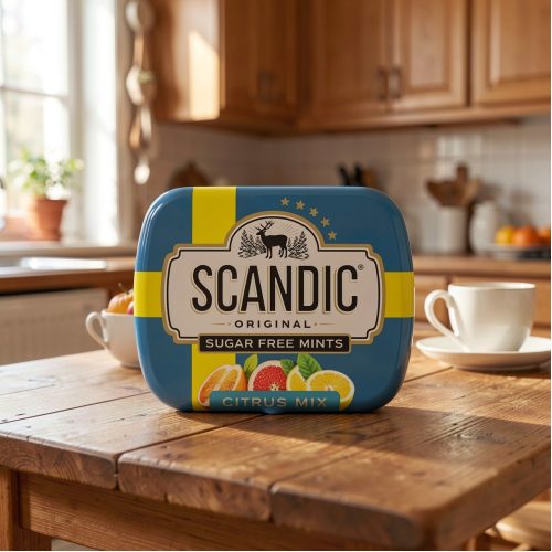 Драже Scandic без сахара со вкусом цитрусовый микс, 14г