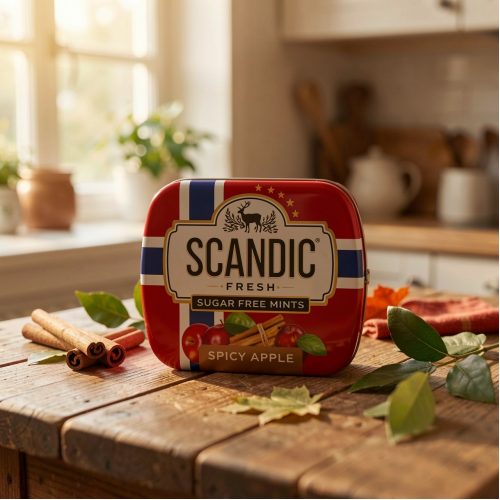 Драже Scandic без сахара со вкусом яблоко, 14г