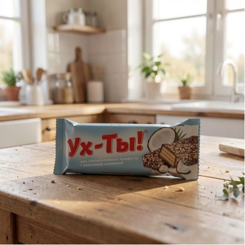 Батончик Славянка Ух-ты вафельный глазированный, 30г