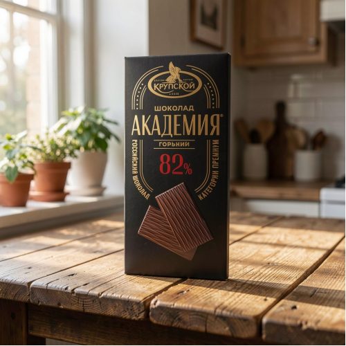 Шоколад Славянка КФ им. Крупской академия порционный горький 82% какао, 88г