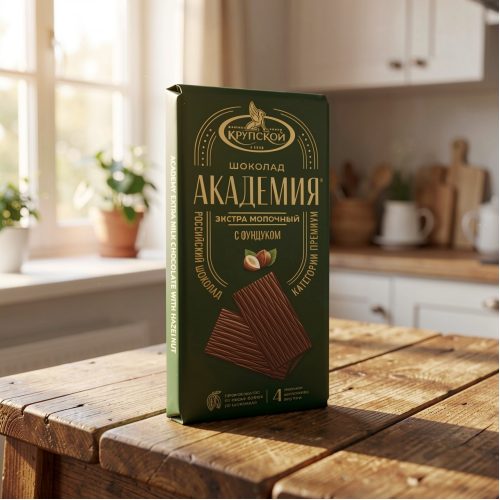 Шоколад Славянка КФ им. Крупской Академия порционный Экстрамолочный, 88г