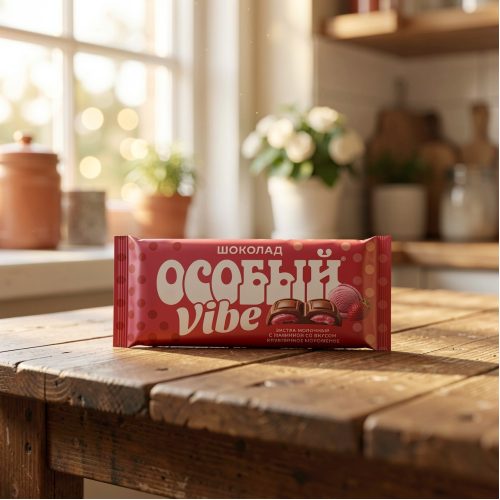 Шоколад Славянка Особый Крими Экстрамолочный с начинкой со вкусом клубничного мороженого, 82г