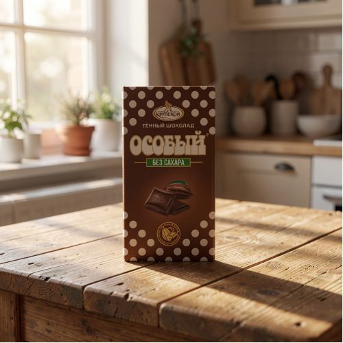 Шоколад Славянка Особый тёмный без добавления сахара, 50г
