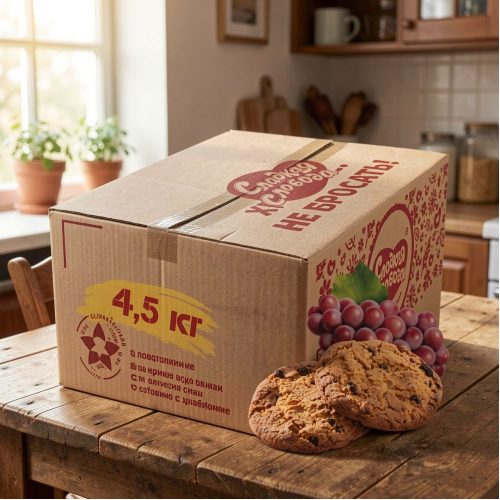 Печенье Сладкая Слобода Домашнее овсяное с изюмом, 4,5кг