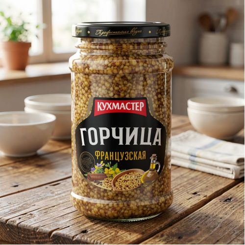 Горчица Кухмастер столовая Французская, 190г