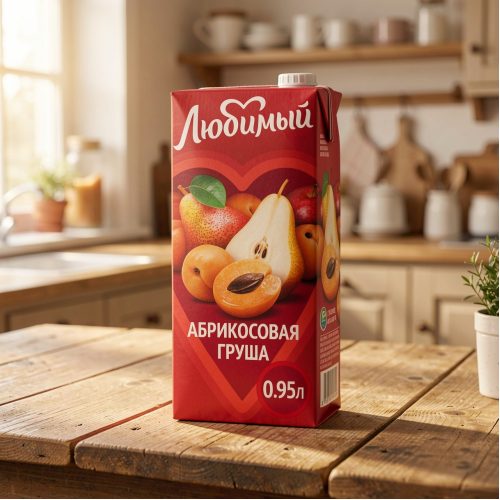 Нектар Любимый, абрикос-груша, 0.95 л