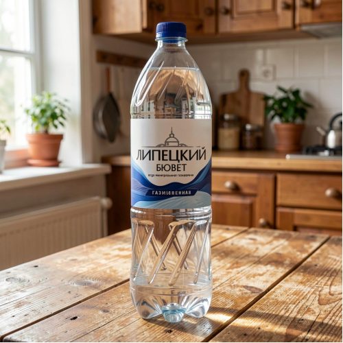 Вода Липецкий Бювет минеральная газированная, 1.5 л