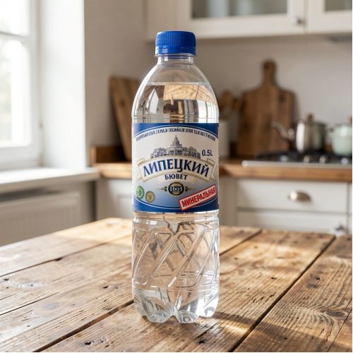 Вода Липецкий Бювет питьевая газированная, 0.5 л