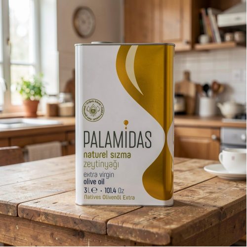 Масло оливковое Palamidas Extra Virgin Gold нерафинированное высшего качества, 3 л