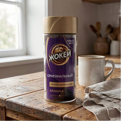 Кофе Жокей Оригинальный Арабика с добавлением Цикория, 90г