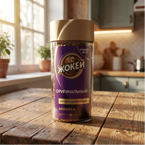 Кофе Жокей Оригинальный Арабика с добавлением Ячменя, 90г
