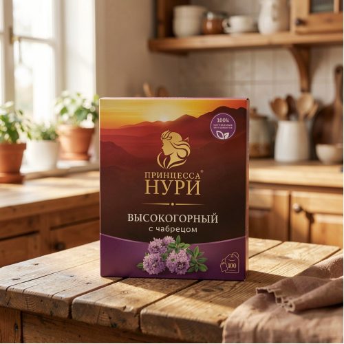 Чай Нури препак Высокогорный с чабрецом 100 пак