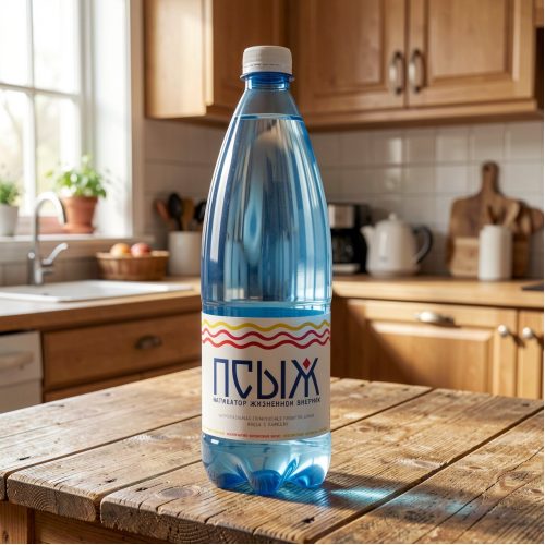 Вода Псыж природная лечебно-столовая газированная, 1.5 л
