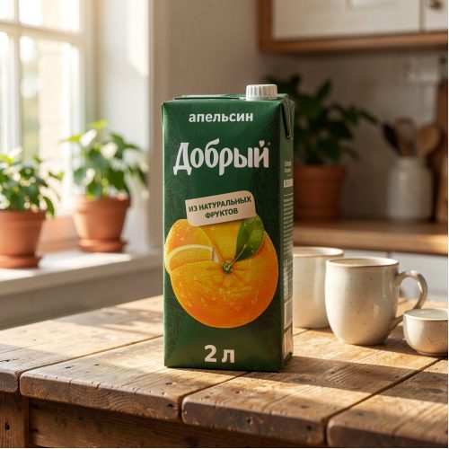 Нектар Добрый, апельсин, 2 л