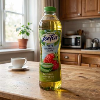 Чай Ice Tea зелёный, клубника-алоэ, 0.5 л