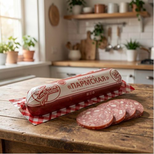 Колбаса Мясной Гурман Пармская категория Б, полукопчёная, 900 г