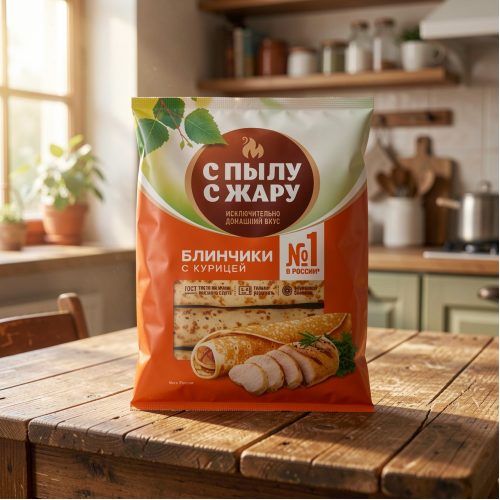 Блинчики С Пылу с Жару с курицей, 360 г