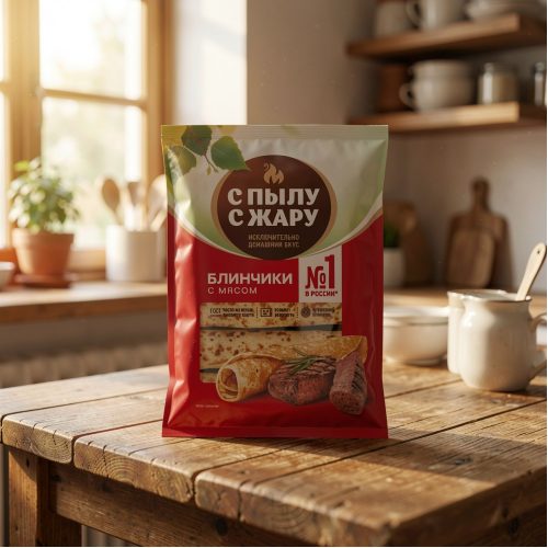 Блинчики С Пылу с Жару с мясом, 360 г