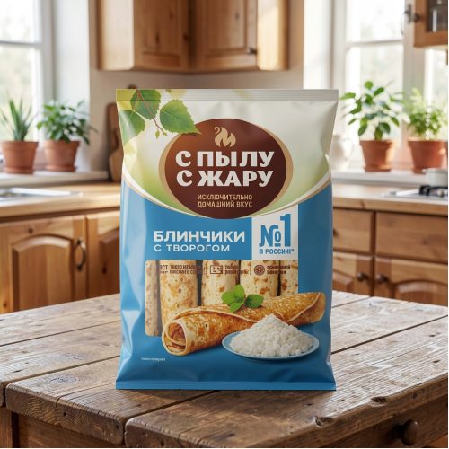 Блинчики С Пылу с Жару с творогом, 360 г