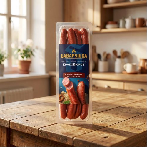 Колбаски Баварские, полукопчёные, 200 г