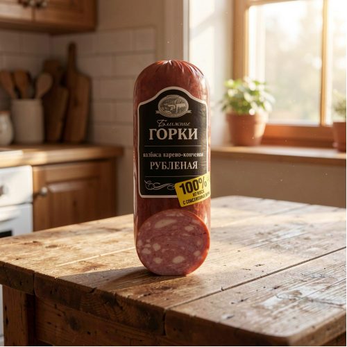 Колбаса Ближние Горки Рубленая, варёно-копчёная, 350 г