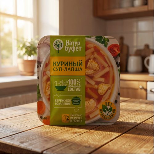 Суп Натур Буфет куриная лапша, 340 г