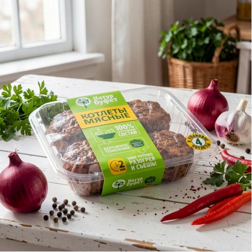 Котлеты Натур Буфет мясные, 240 г