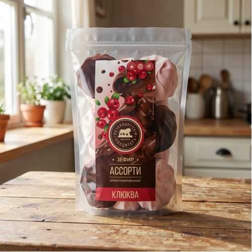 Зефир Ассорти клюква в глазури, 350 г