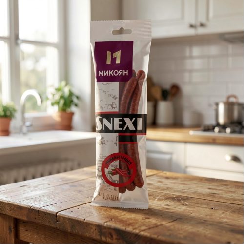 Колбаски Snexi Пикантные, варёно-копчёные, 100 г
