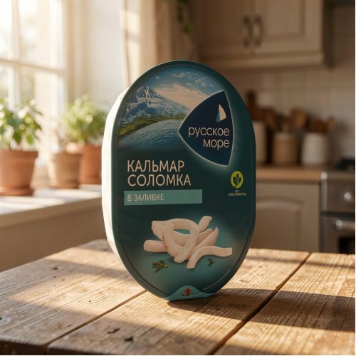 Мясо кальмара в заливке соломка, 180 г
