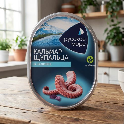 Щупальца кальмара командорского в заливке, 180 г