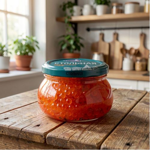 Икра лососевая Стольная Люкс имитация, 230 г
