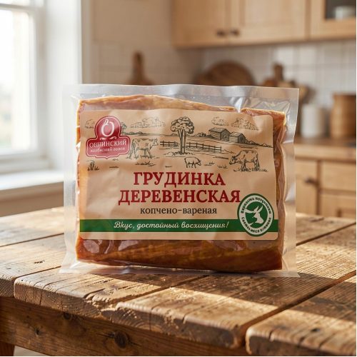 Грудинка Деревенская, копчёно-варёная, 300 г