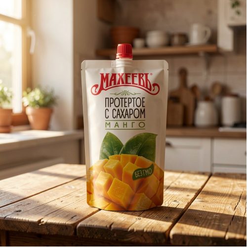 Манго протёртое с сахаром Махеевъ, 300г