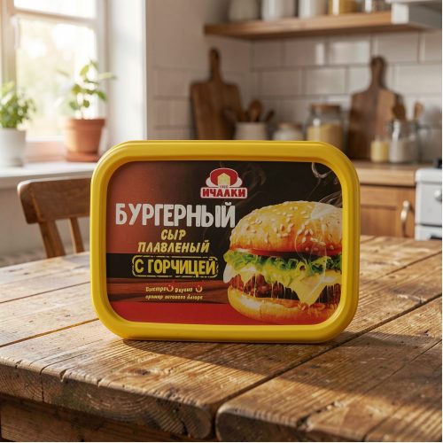 Сыр плавленый Бургерный с горчицей 45%, 170 г