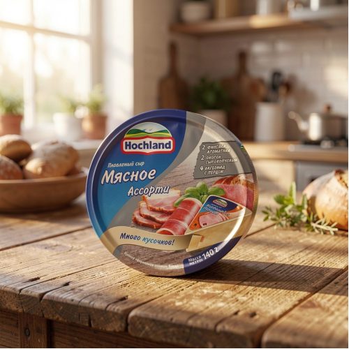 Сыр Hochland Ассорти Серое Мясное ассорти 55%, 140 г