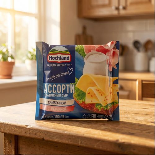 Сыр Hochland Ассорти ломтики 45%, 150 г